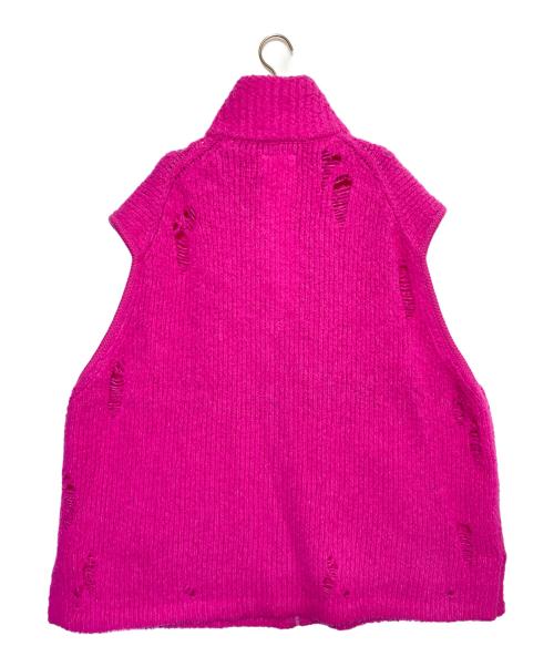 doublet（ダブレット）doublet (ダブレット) FLEECE KNIT VEST ショッキングピンク サイズ:Sの古着・服飾アイテム