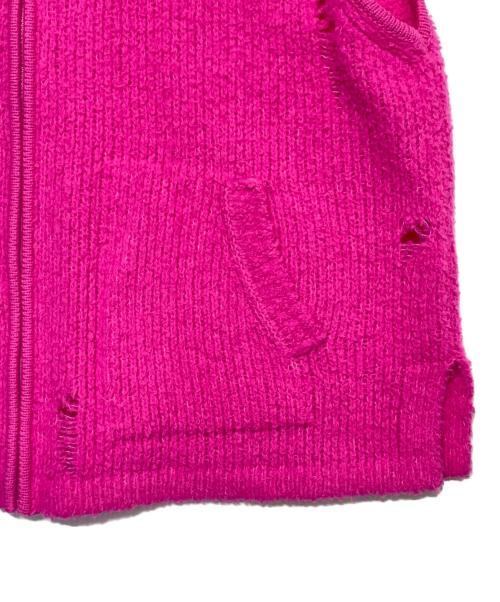 doublet（ダブレット）doublet (ダブレット) FLEECE KNIT VEST ショッキングピンク サイズ:Sの古着・服飾アイテム