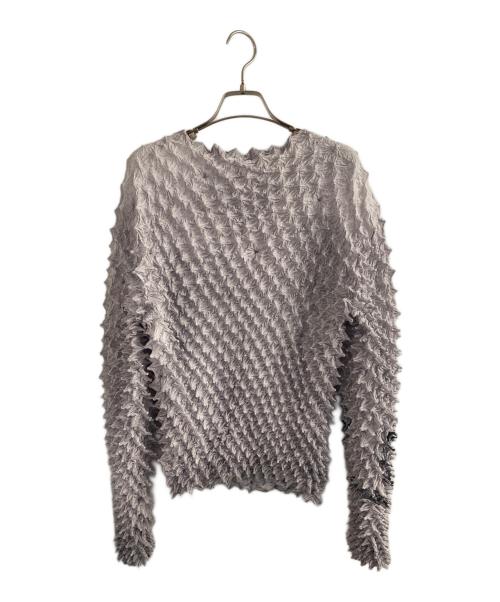 masu（エムエーエスユー）masu (エムエーエスユー) スパイキーエンジェルトップス ライトグレー サイズ:48の古着・服飾アイテム