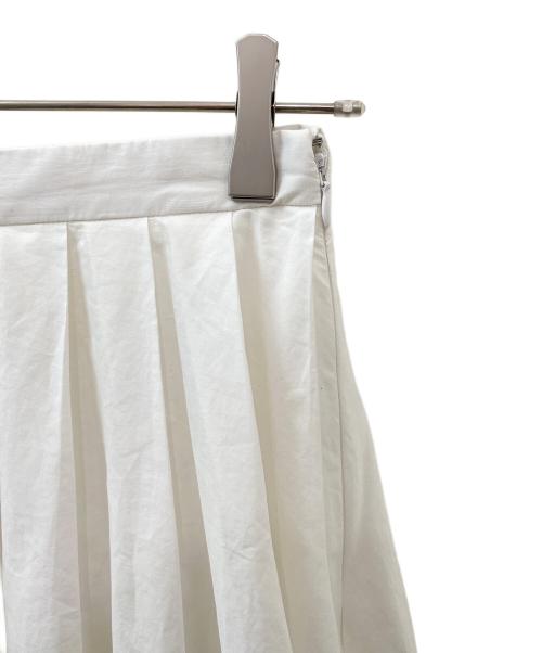 PRADA（プラダ）PRADA (プラダ) コットンフレアミディスカート ホワイト サイズ:38の古着・服飾アイテム