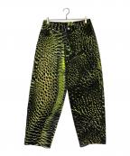 TTT MSWティー）の古着「IGUANA 5 POCKETS EASY PANTS」｜ブラック×グリーン