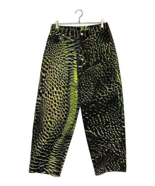 TTT MSW（ティー）TTT MSW (ティー) IGUANA 5 POCKETS EASY PANTS ブラック×グリーン サイズ:XLの古着・服飾アイテム