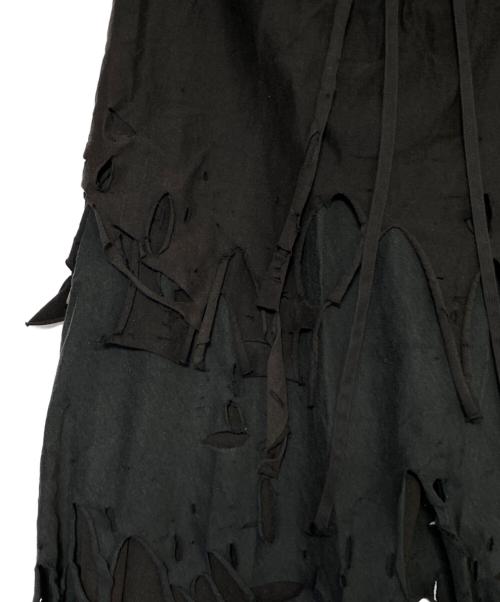 doublet（ダブレット）doublet (ダブレット) PHANTOM FRAYED SWEATPANTS ブラック サイズ:Sの古着・服飾アイテム