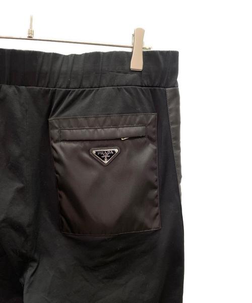 PRADA（プラダ）PRADA (プラダ) トライアングルロゴ サイドラインイージー パンツ ブラック サイズ:Ｌの古着・服飾アイテム