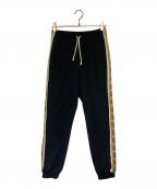 GUCCIグッチ）の古着「インターロッキングテクニカルジャージパンツ」｜ブラック×ベージュ
