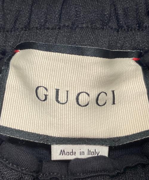 GUCCI（グッチ）GUCCI (グッチ) インターロッキングテクニカルジャージパンツ ブラック×ベージュ サイズ:XSの古着・服飾アイテム