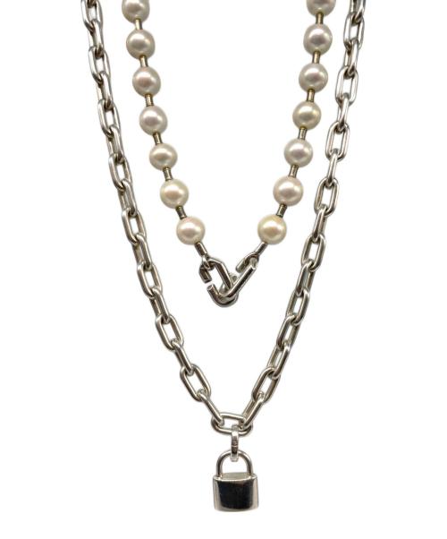 TIFFANY & Co.（ティファニー）TIFFANY & Co. (ティファニー) HardWear Pearl Lock Necklace ハードウェア パール ロック ネックレス シルバーの古着・服飾アイテム