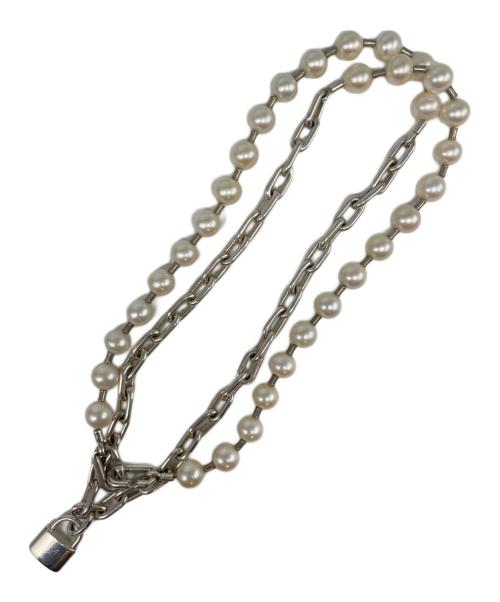 TIFFANY & Co.（ティファニー）TIFFANY & Co. (ティファニー) HardWear Pearl Lock Necklace ハードウェア パール ロック ネックレス シルバーの古着・服飾アイテム