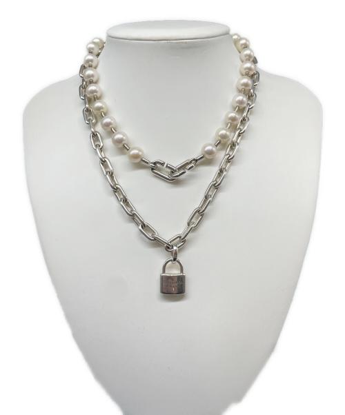 TIFFANY & Co.（ティファニー）TIFFANY & Co. (ティファニー) HardWear Pearl Lock Necklace ハードウェア パール ロック ネックレス シルバーの古着・服飾アイテム