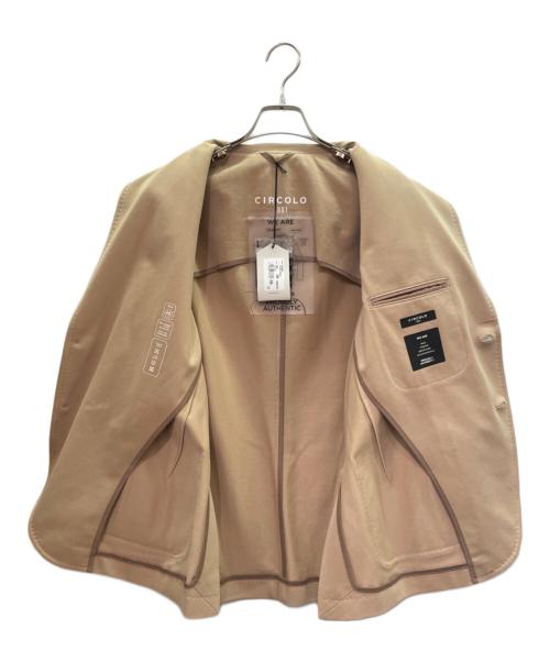 CIRCOLO 1901（チルコロ1901）CIRCOLO 1901 (チルコロ1901) コットン シングル ジャケット ベージュ サイズ:46の古着・服飾アイテム