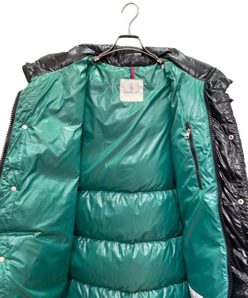MONCLER（モンクレール）MONCLER (モンクレール) Hanoverian/ハノーヴェリアン ロングダウンジャケット ブラック×グリーン サイズ:3の古着・服飾アイテム
