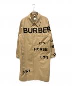 BURBERRYバーバリー）の古着「ホースフェリープリントステンカラーコート」｜ベージュ