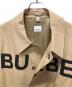 中古・古着 BURBERRY (バーバリー) ホースフェリープリントステンカラーコート ベージュ サイズ:56：100000円