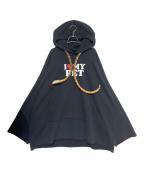 doubletダブレット）の古着「I LOVE MY PET HOODIE」｜ブラック