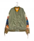 DISCOVERED×MEZLAD PSYZYEディスカバード×メスラドサイジー）の古着「ドッキングMA-1ブルゾンボンバージャケット」｜カーキ