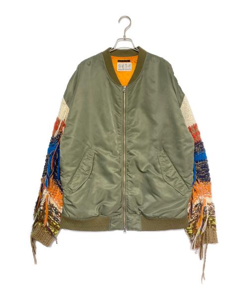 DISCOVERED（ディスカバード）DISCOVERED (ディスカバード) MEZLAD PSYZYE (メスラドサイジー) ドッキングMA-1ブルゾンボンバージャケット カーキ サイズ:FREEの古着・服飾アイテム