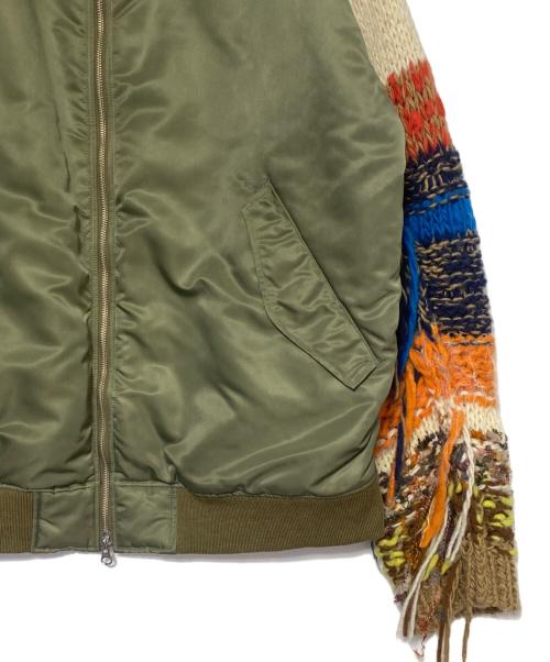 DISCOVERED（ディスカバード）DISCOVERED (ディスカバード) MEZLAD PSYZYE (メスラドサイジー) ドッキングMA-1ブルゾンボンバージャケット カーキ サイズ:FREEの古着・服飾アイテム