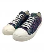 Berlutiベルルッティ）の古着「プレイグラウンド スクリット キャンバス スニーカー」｜ネイビー×ホワイト