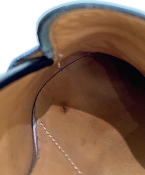 MIU MIU（ミュウミュウ）MIU MIU (ミュウミュウ) ブラッシュドレザーローファー ブラック サイズ:35の古着・服飾アイテム