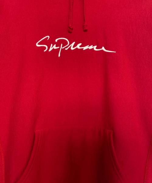 SUPREME（シュプリーム）SUPREME (シュプリーム) Classic Script Hooded Sweatshirt レッド サイズ:XLの古着・服飾アイテム