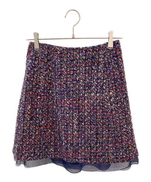 Christian Dior（クリスチャン ディオール）Christian Dior (クリスチャン ディオール) ツイードスカート ネイビー サイズ:38の古着・服飾アイテム