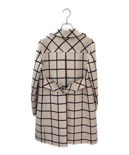 VALENTINO（ヴァレンティノ）VALENTINO (ヴァレンティノ) チェックウールコート ホワイト サイズ:40の古着・服飾アイテム