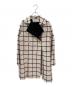 VALENTINO（ヴァレンティノ）の古着「チェックウールコート」｜ホワイト