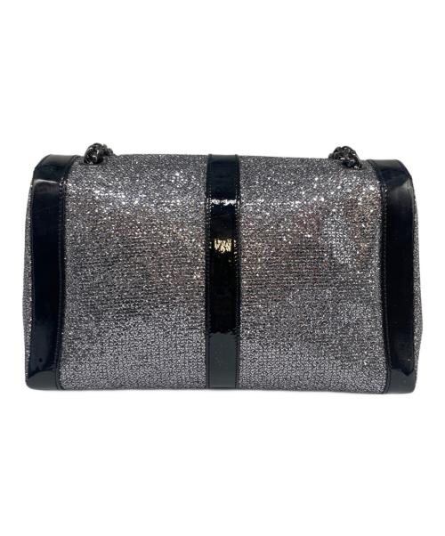 Christian Louboutin（クリスチャン・ルブタン）Christian Louboutin (クリスチャン・ルブタン) グリッター ショルダーバッグ シルバーの古着・服飾アイテム