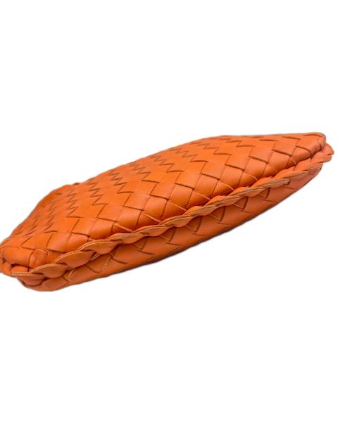 BOTTEGA VENETA（ボッテガベネタ）BOTTEGA VENETA (ボッテガベネタ) イントレチャート ホーボー レザー ハンドバッグ オレンジの古着・服飾アイテム