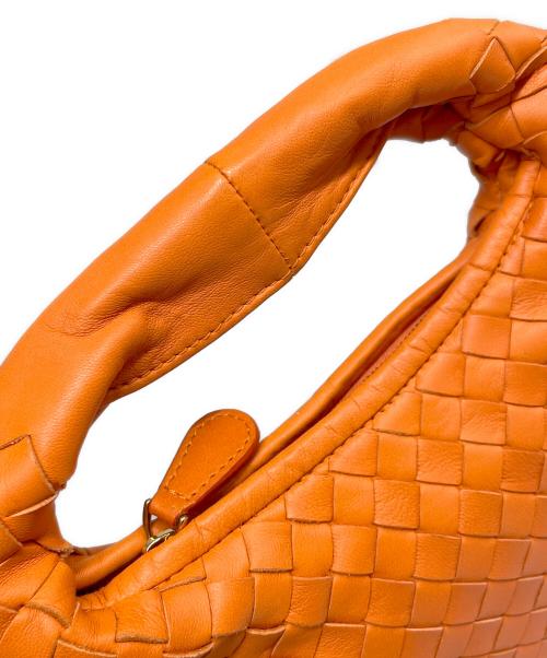 BOTTEGA VENETA（ボッテガベネタ）BOTTEGA VENETA (ボッテガベネタ) イントレチャート ホーボー レザー ハンドバッグ オレンジの古着・服飾アイテム