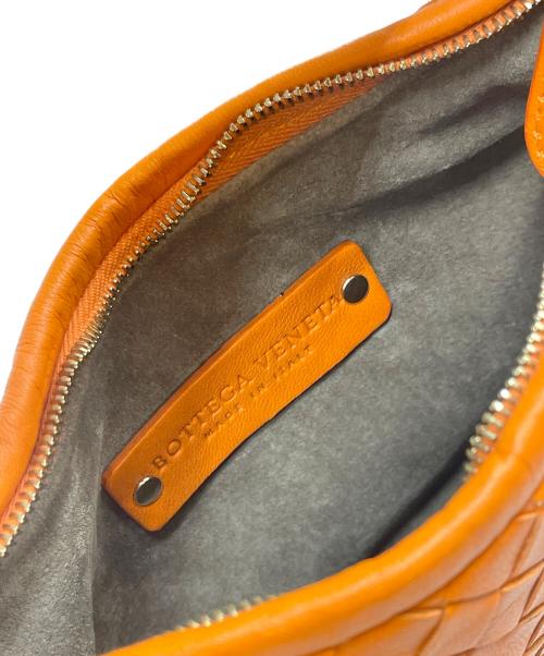 BOTTEGA VENETA（ボッテガベネタ）BOTTEGA VENETA (ボッテガベネタ) イントレチャート ホーボー レザー ハンドバッグ オレンジの古着・服飾アイテム