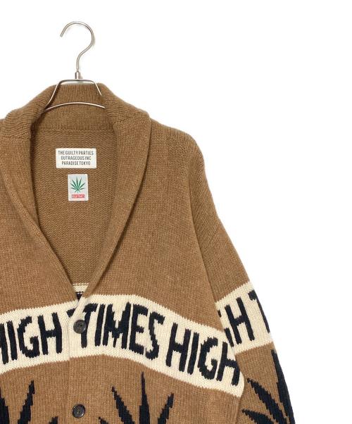 WACKO MARIA（ワコマリア）WACKO MARIA (ワコマリア) HIGH TIMES (ハイ タイムズ) COWICHAN SWEATER ブラウン サイズ:XLの古着・服飾アイテム