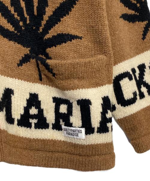 WACKO MARIA（ワコマリア）WACKO MARIA (ワコマリア) HIGH TIMES (ハイ タイムズ) COWICHAN SWEATER ブラウン サイズ:XLの古着・服飾アイテム