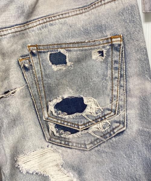 Protocol Index（プロトコルインデックス）Protocol Index (プロトコルインデックス) 転写デニムパンツ スカイブルー サイズ:Lの古着・服飾アイテム