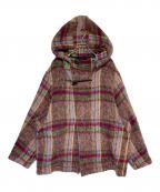 N.HOOLYWOODエヌ ハリウッド）の古着「モヘア混フーデットニットカーディガン」｜ピンク