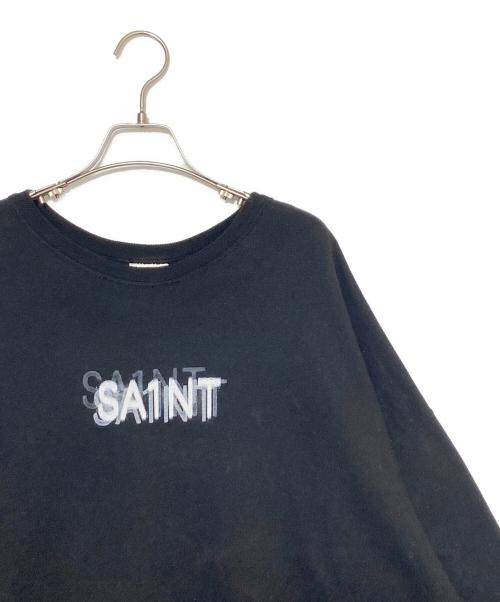 SAINT MICHAEL（セントマイケル）SAINT MICHAEL (セントマイケル) ロゴプリントクルーネックスウェット ブラック サイズ:XXLの古着・服飾アイテム