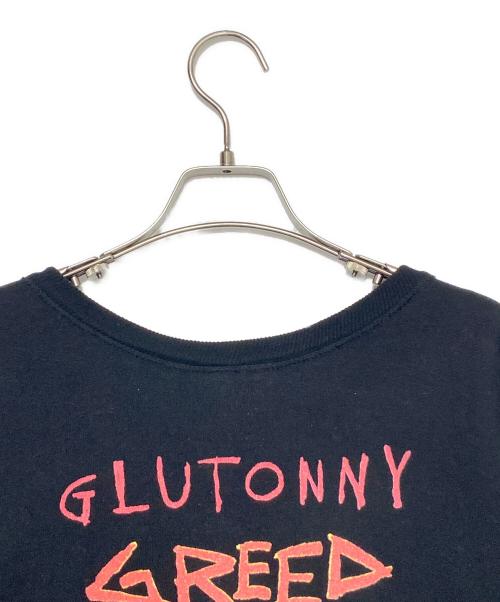 SAINT MICHAEL（セントマイケル）SAINT MICHAEL (セントマイケル) ロゴプリントクルーネックスウェット ブラック サイズ:XXLの古着・服飾アイテム