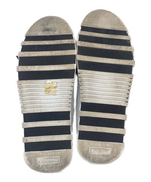 MIU MIU（ミュウミュウ）MIU MIU (ミュウミュウ) MIU RUN ブラック×ホワイト サイズ:39　1/2の古着・服飾アイテム