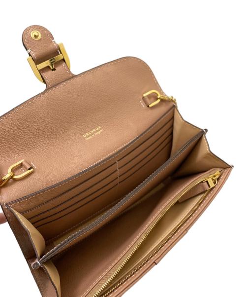 DELVAUX（デルヴォー）DELVAUX (デルヴォー) ブリヨンチェーンウォレット ブラウンの古着・服飾アイテム