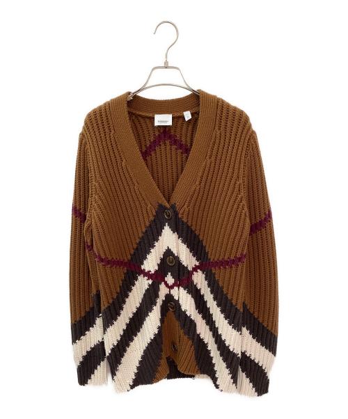 BURBERRY LONDON（バーバリーロンドン）BURBERRY LONDON (バーバリーロンドン) ニットカーディガン ブラウン サイズ:XSの古着・服飾アイテム
