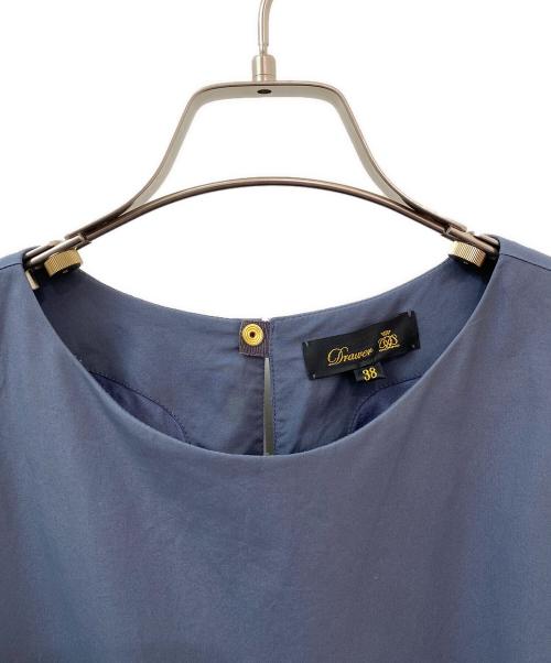 DRAWER（ドゥロワー）DRAWER (ドゥロワー) コットンパフスリーブワンピース グレー サイズ:38の古着・服飾アイテム