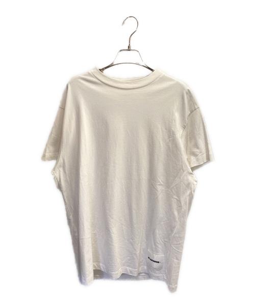 JIL SANDER+（ジルサンダープラス）JIL SANDER+ (ジルサンダープラス) ロゴラベル 半袖カットソー ホワイト サイズ:Lの古着・服飾アイテム