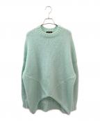 DRAWERドゥロワー）の古着「3Gモヘア ナイロンクルーネック オーバーサイズニット」｜ミントグリーン