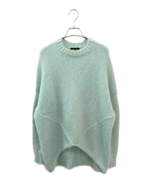 DRAWER（ドゥロワー）DRAWER (ドゥロワー) 3Gモヘア ナイロンクルーネック オーバーサイズニット ミントグリーン サイズ:Freeの古着・服飾アイテム