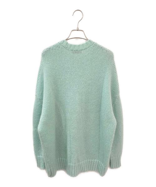 DRAWER（ドゥロワー）DRAWER (ドゥロワー) 3Gモヘア ナイロンクルーネック オーバーサイズニット ミントグリーン サイズ:Freeの古着・服飾アイテム
