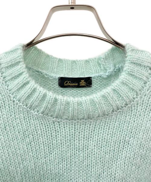 DRAWER（ドゥロワー）DRAWER (ドゥロワー) 3Gモヘア ナイロンクルーネック オーバーサイズニット ミントグリーン サイズ:Freeの古着・服飾アイテム