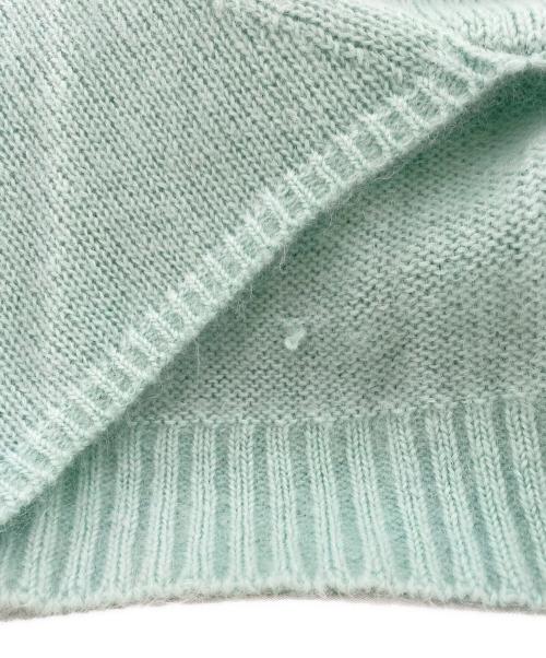 DRAWER（ドゥロワー）DRAWER (ドゥロワー) 3Gモヘア ナイロンクルーネック オーバーサイズニット ミントグリーン サイズ:Freeの古着・服飾アイテム