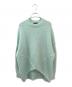 DRAWER（ドゥロワー）の古着「3Gモヘア ナイロンクルーネック オーバーサイズニット」｜ミントグリーン