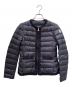 MONCLER（モンクレール）の古着「ノーカラー ダウンジャケット」｜ネイビー