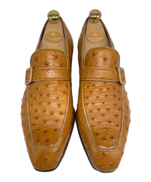 ENZO BONAFE（エンツォボナフェ）ENZO BONAFE (エンツォボナフェ) BASSETT WALKER (バセットウォーカー) オーストリッチローファー ベージュ サイズ:8の古着・服飾アイテム